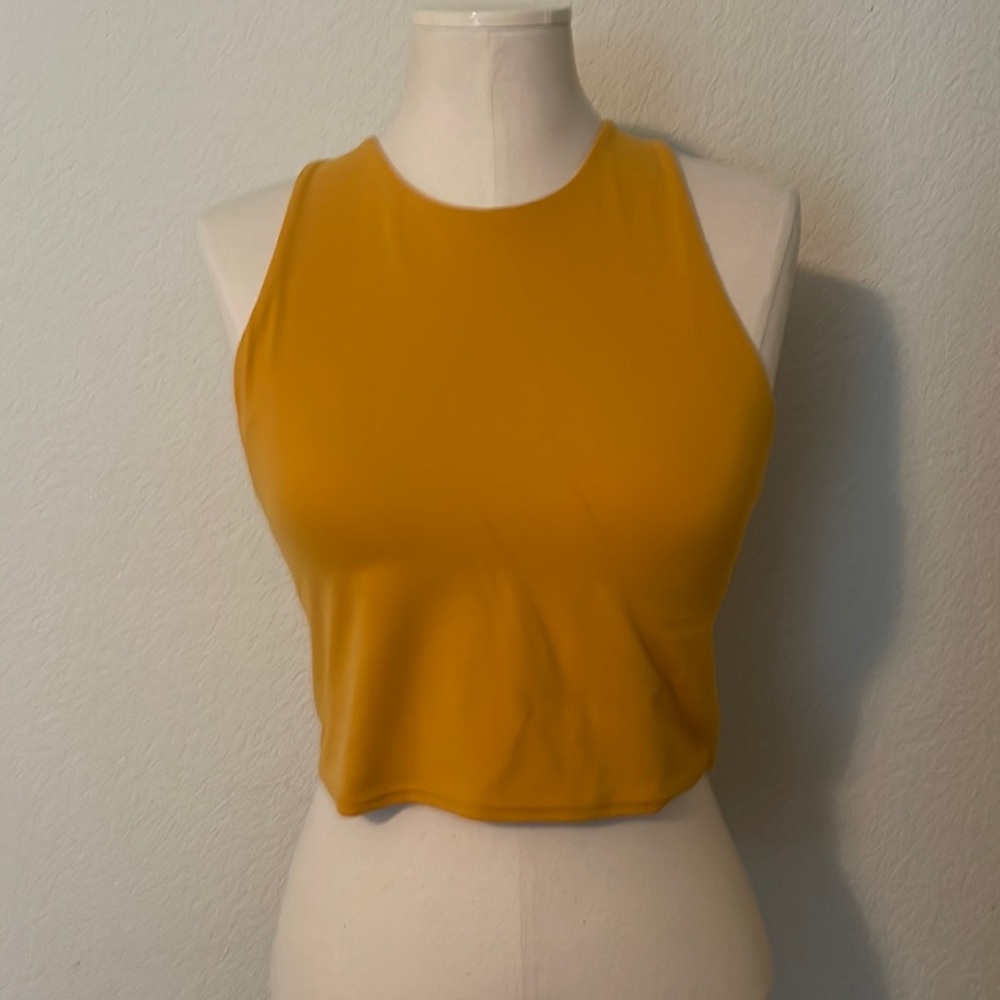 Yellow/Gold Athleta Conscious Crop